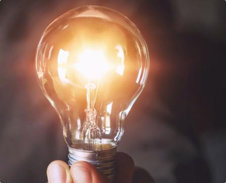 Leuchtende Glühbirne